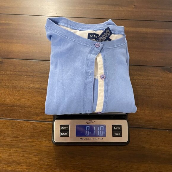 Karen Scott Women's Button-Up Blue Cardigan Sweaters Size XLarge 3/4 sleeve - Picture 9 of 9